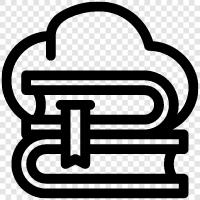 öffentliche Bibliothek, CloudSpeicher, Bibliothek in der Cloud, Bibliotheksdienste in der CloudBibliothek symbol