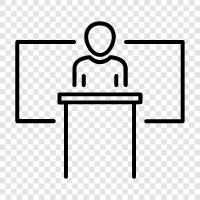 public speaking, speaking, speech, orator icon svg