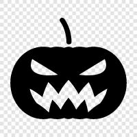 pumpkin, carved, Halloween, light icon svg