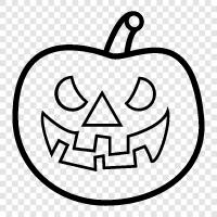 pumpkin, carved, jacko-lantern carving, halloween icon svg