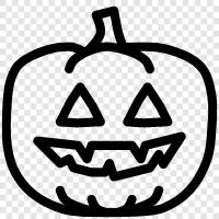 pumpkin, carving, decoration, Jacko'-lantern icon svg