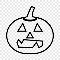 pumpkin, carving, decoration, Jacko'-lantern icon svg