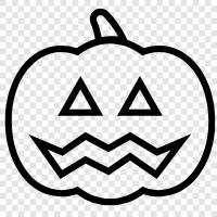 pumpkin, carving, decoration, Halloween icon svg