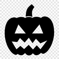 pumpkin, carving, spooky, Halloween icon svg