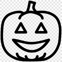 pumpkin, carving, decoration, Jacko'-lantern icon svg