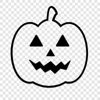 pumpkin, carving, decoration, Jacko'-lantern icon svg