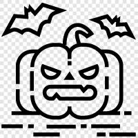 pumpkin, gourd, carving, Halloween icon svg