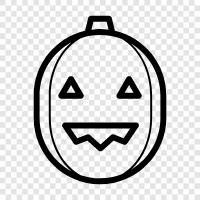 pumpkin, carving, spooky, Halloween icon svg