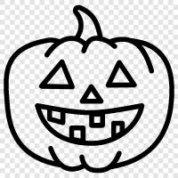 pumpkin, carving, decorating, Jacko'-lantern icon svg