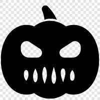 pumpkin, carving, decorating, Jacko'-lantern icon svg