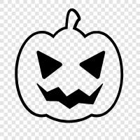 pumpkin, carving, decorating, Jacko'-lantern icon svg