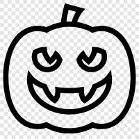 pumpkin, carving, Halloween, spooky icon svg