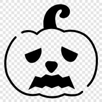 pumpkin, carving, ghouls, spooky icon svg