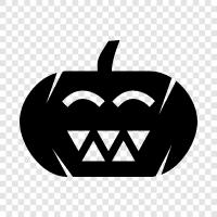 Kürbis, Schnitzen, Halloween, Schnitzwerkzeuge symbol