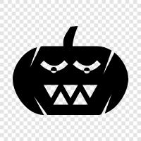 pumpkin, carving, decoration, Halloween icon svg