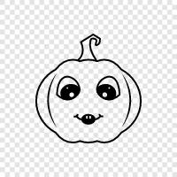 pumpkin, gourd, carved, jack icon svg