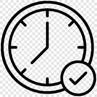 punctual, on schedule, on time delivery, on time arrival icon svg