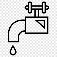 gereinigtes Wasser, gesundes Wasser, abgefülltes Wasser, Leitungswasser symbol