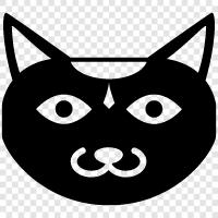 purring, kitten, house cat, feline icon svg