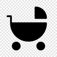 pushchair, carriage, travel system, Stroller icon svg