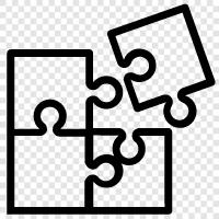 puzzle, connect, pieces, assemble icon svg