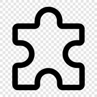 Puzzle, Blockieren, Kinder, Pädagogik symbol