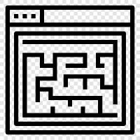 puzzling, escape, adventure, Maze game icon svg