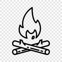 pyre, campfire, outdoor celebration, outdoor gathering icon svg