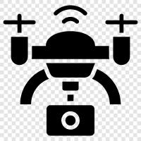 quadcopter camera, aerial photography, drones, unmanned aerial icon svg