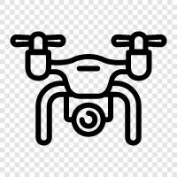 Quadcopter, fliegen, Antenne, unbemanntes Luftfahrzeug symbol