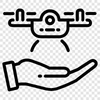Quadcopter, Remote Control, Flying Machines, UAVs icon svg