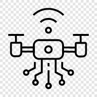 quadcopter, aerial camera, unmanned aerial vehicle, Drone icon svg