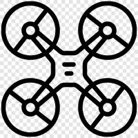 Quadcopter, Luftfotografie, Luftvideografie, Luftbildaufnahme symbol