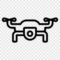 Quadcopter, Luftaufnahmen, unbemanntes Luftfahrzeug, Drohne symbol