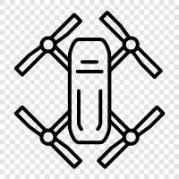 Quadcopter, Luftaufnahmen, unbemanntes Luftfahrzeug, unbemanntes Luftfahrzeugsystem symbol