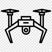 Quadcopter, Flugroboter, Luftfahrzeuge, unbemannte Luftfahrzeuge symbol