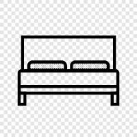 queen bed, king bed, extra long bed, full size bed icon svg