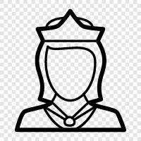 queen of hearts, queen of diamonds, queen of spades, queen of icon svg