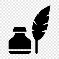 quill pen, pens, writing instruments, feather pen icon svg