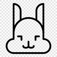 Kaninchen, haustier, kuschelig, niedlich symbol