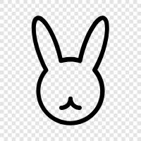 rabbits, pet rabbits, cottontail rabbits, bunnies icon svg