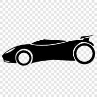 Racing Car, Muscle Car, Sports Car Racing, Vintage Car icon svg