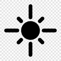 radiating, heat, light, planet icon svg