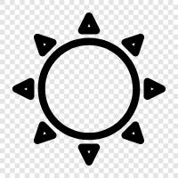 radiation, solar, sunbeam, solar eclipse icon svg