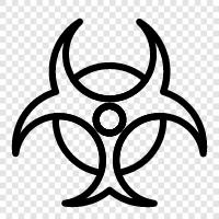 radiation, toxic, chemical, hazardous icon svg