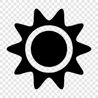 Strahlung, Sonnenbrand, Sonnenblock, Sonnenenergie symbol