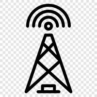 Radio, Signal, Wireless, Cell Phone icon svg