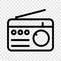 radio, music, music station, music streaming Значок svg