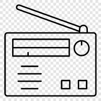 radio programs, radio stations, radio broadcasters, radio programming icon svg