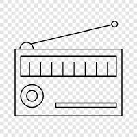 Radio Station, Music, News, Programs icon svg